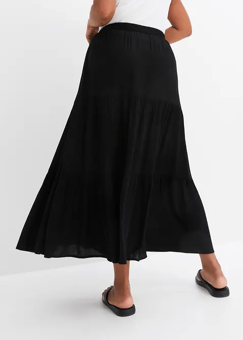 Maxi-volangskj&oslash;rt i strukturert viskosemateriale, bonprix