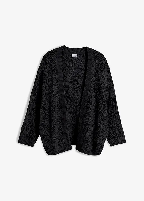 Cardigan med hullm&oslash;nster, bonprix