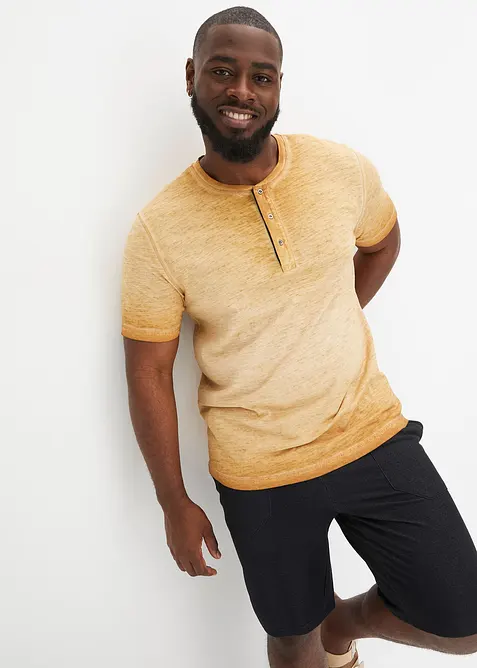 Kortermet bestefartr&oslash;ye i 100% &oslash;kologisk bomull i vasket look, bonprix