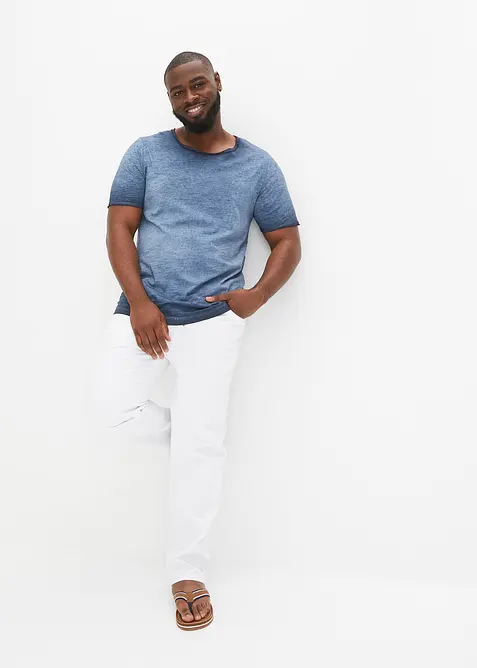 T-skjorte i 100% &oslash;kologisk bomull og vasket look, bonprix