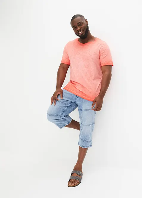 T-skjorte i 100% økologisk bomull og vasket look, bonprix