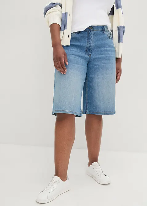 Bermudashorts i denim, High Waist, komfortlinning, bonprix