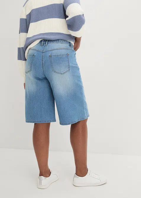 Bermudashorts i denim, High Waist, komfortlinning, bonprix