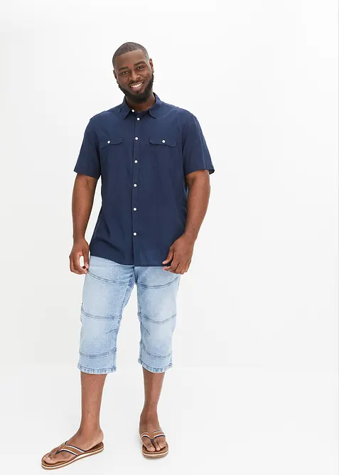 Regular Fit 3/4-jeans med stretch, Straight, bonprix