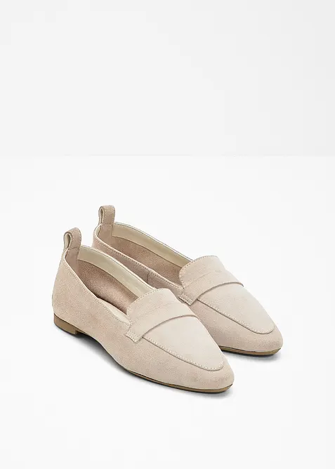 Loafers i skinn, bonprix