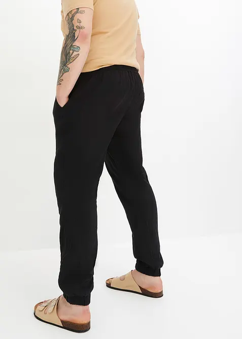 Regular Fit slip-on-bukse i 100% bomull, Tapered, bonprix