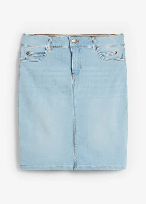 Jeansskj&oslash;rt med stretch, bonprix