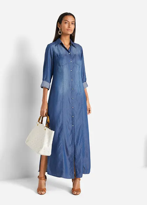 Hemdblusenkleid aus TENCEL&trade; Lyocell, bonprix