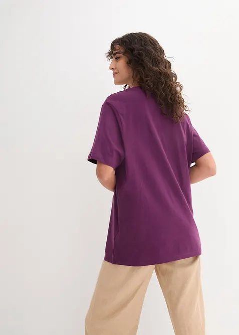 Vid, lang topp med V-hals, kortermet (5-pack), bonprix