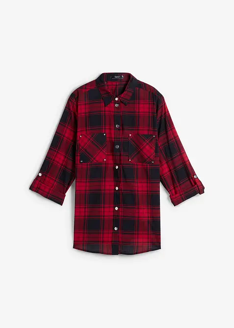 Rutete bluse i 100% bomull, bonprix