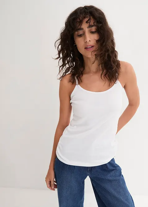 Singlet i 100% bomull (3-pack), bonprix