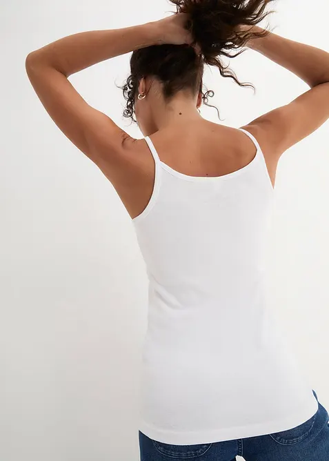 Singlet i 100% bomull (3-pack), bonprix