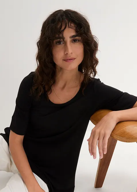 Lang topp av myk viskose, bonprix