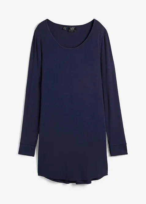 Langermet, lang topp i viskose, bonprix