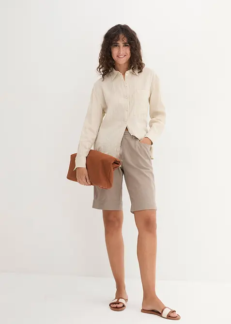 Bermudashorts med lin, bonprix