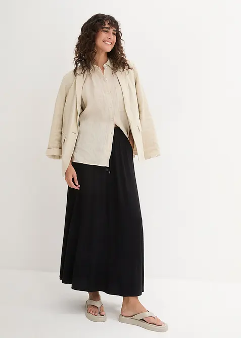 Jerseyskjørt i viskosemiks, bonprix