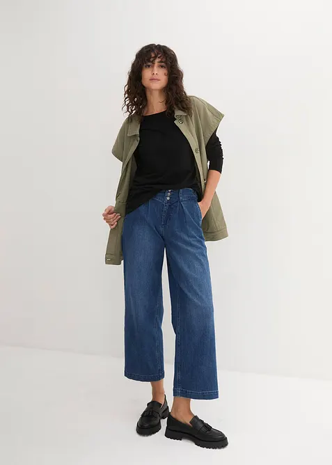 Ledig topp med lange ermer, bonprix