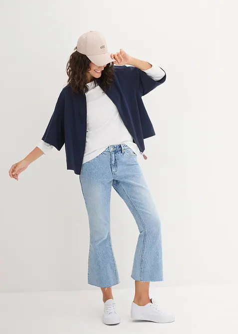 Langermet topp i 100% &oslash;kologisk bomull, bonprix