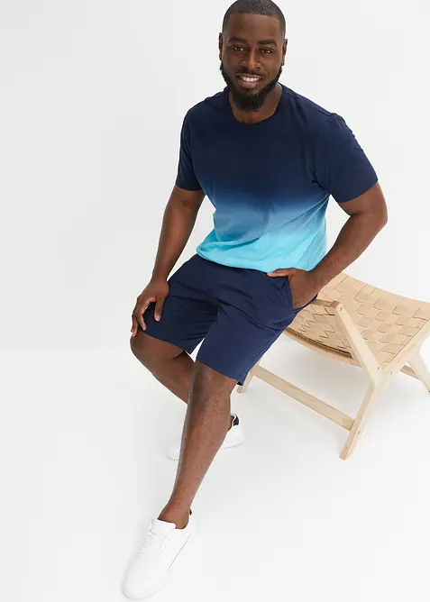 T-skjorte og sweat bermudashorts i 100% bomull (2-delt sett), bonprix
