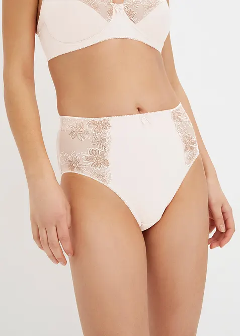 Formende truse med broderi (2-pack), bonprix