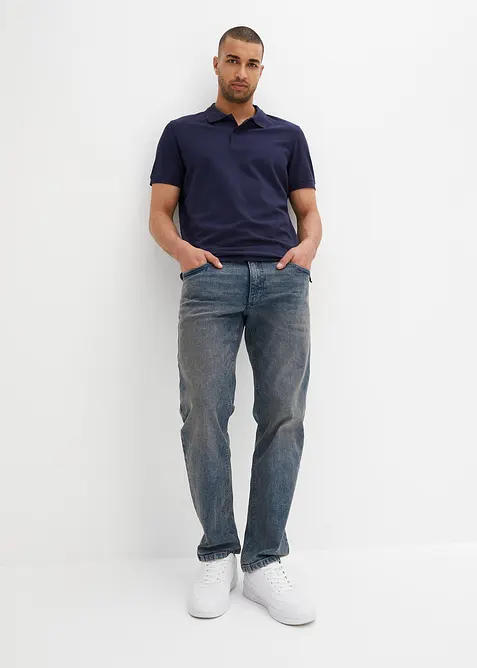 Pik&eacute;-poloskjorte i 100% &oslash;kologisk bomull, bonprix