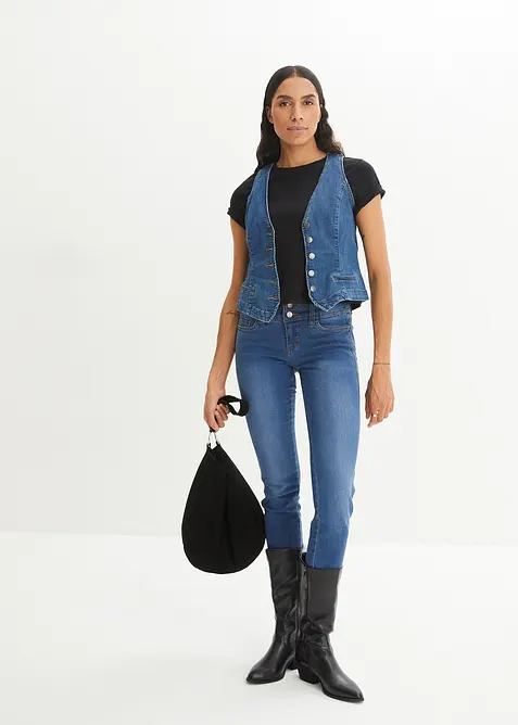 Denimvest med stretch, bonprix