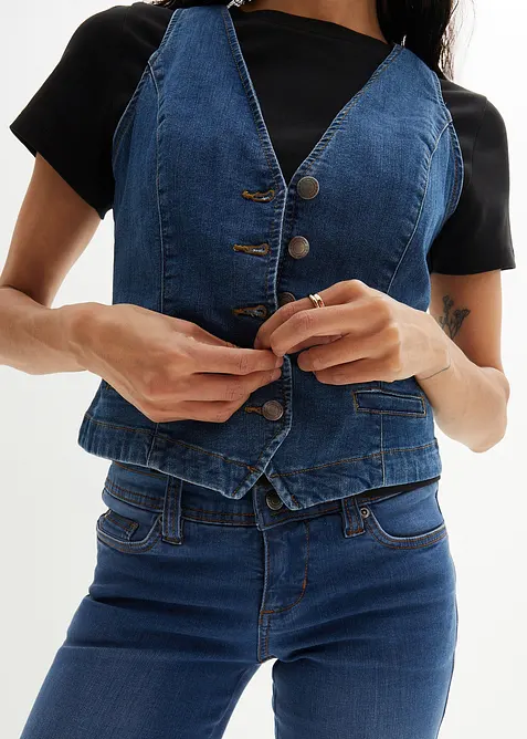 Denimvest med stretch, bonprix