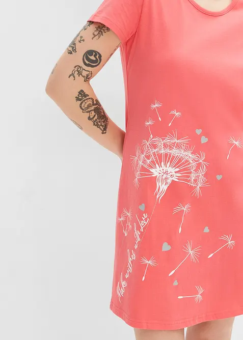 Nattkjole i &oslash;kologisk bomull, bonprix