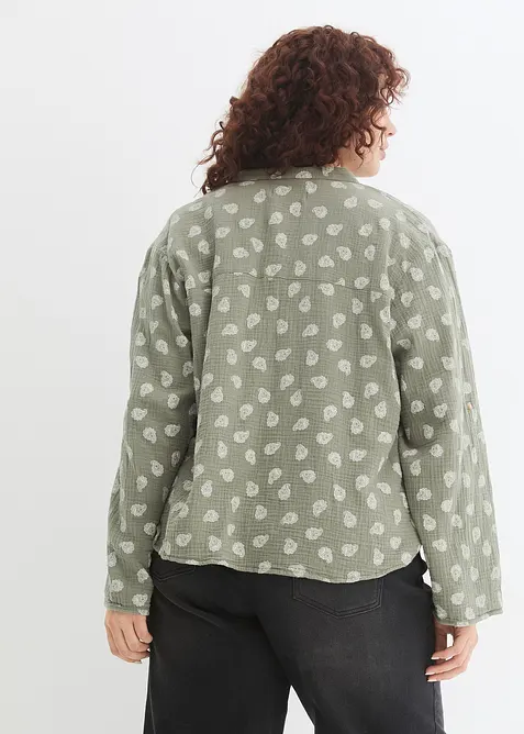 Oversized bluse i lett musselin, bonprix