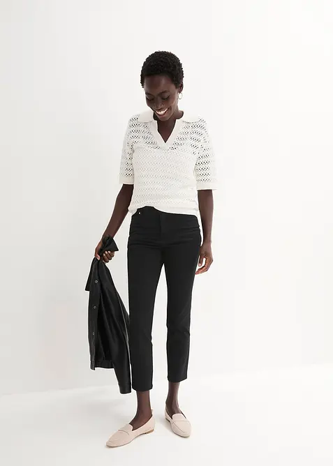 Bukse i bomull med stretch, bonprix