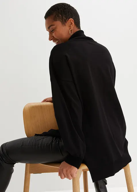 Høyhalset genser i viskosemiks, bonprix