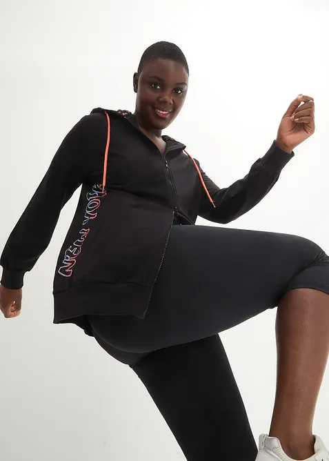 Sweatjakke med hette, bonprix