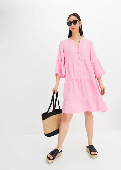 Tunika-kjole i musselin, bonprix