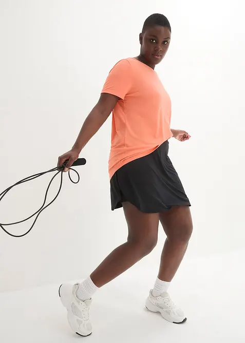 Lang treningstopp med utringning i ryggen, bonprix