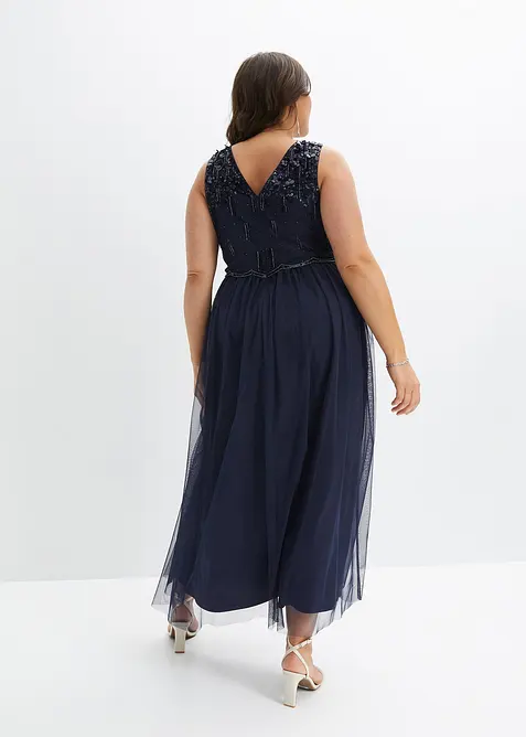 Maxikjole med paljettbroderi, bonprix