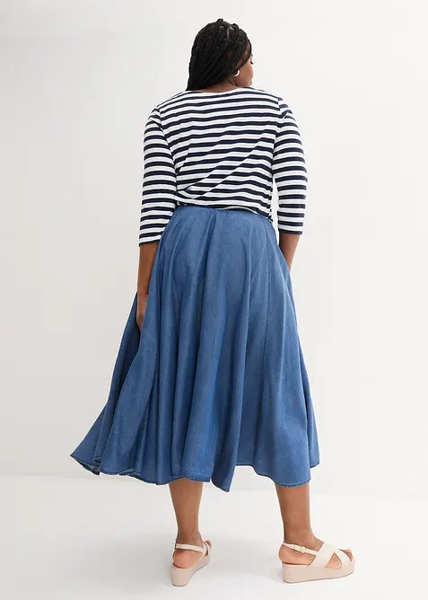 Denimskj&oslash;rt, High Waist, komfortlinning, bonprix