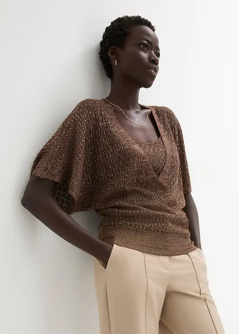 Genser med hullm&oslash;nster, bonprix