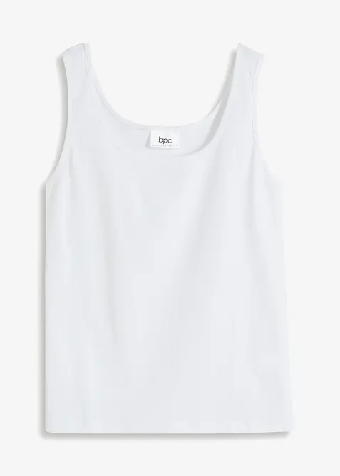 Ribbet topp av 100% bomull, bonprix