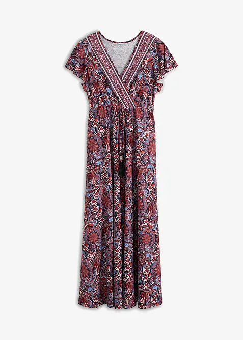 M&oslash;nstret maxikjole i jersey, bonprix