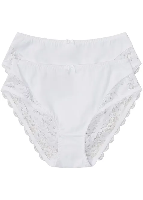 Truse med høy midje (2-pack), bonprix