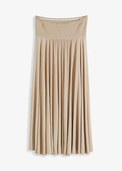 Jerseyskjørt i lett viskose, bonprix