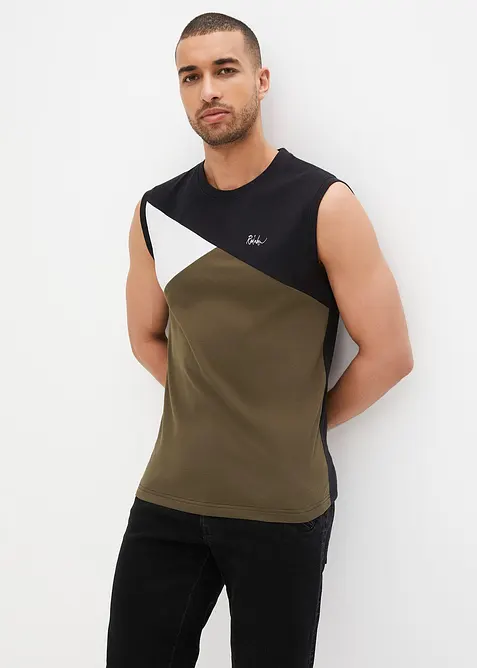 Singlet i 100% &oslash;kologisk bomull, bonprix