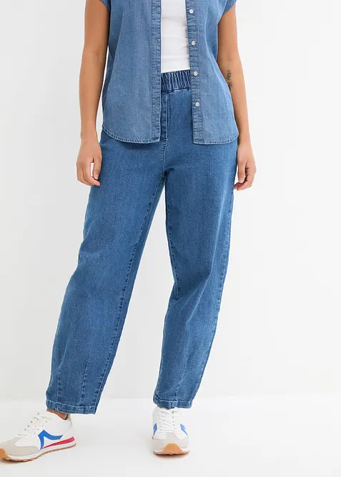 Mom jeans, High Waist, komfortlinning, bonprix