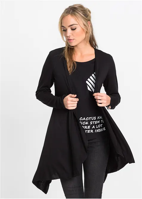 Jakke i trikot i myk viskosemiks, bonprix