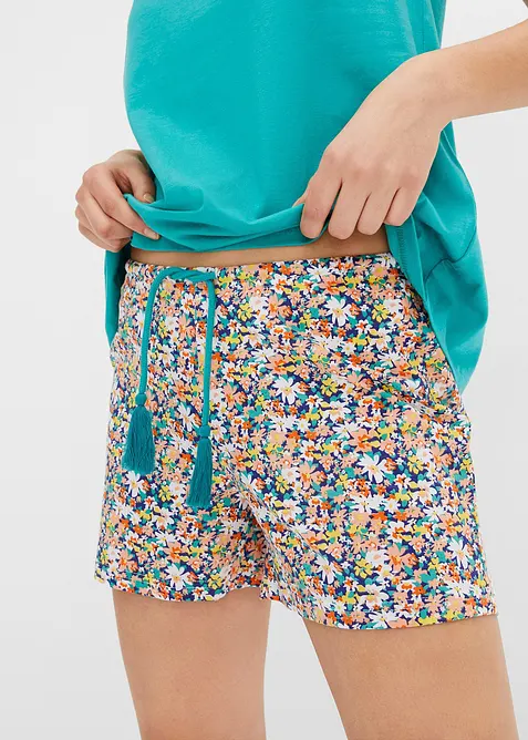 Kort pyjamas med blondeb&aring;nd, bonprix