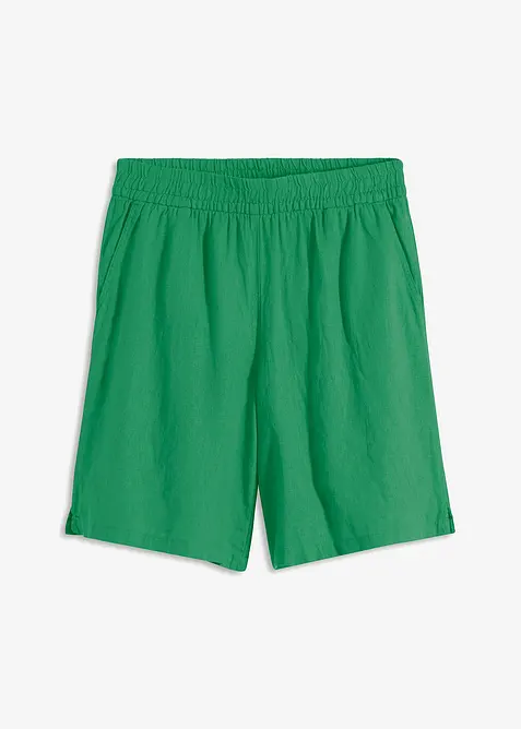 Slip on-shorts av luftig linmiks, bonprix