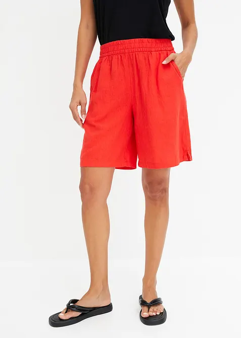 Slip on-shorts av luftig linmiks, bonprix