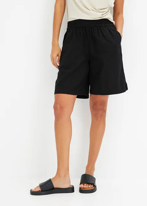 Slip on-shorts av luftig linmiks, bonprix