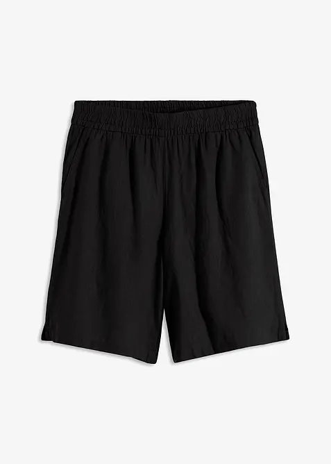 Slip on-shorts av luftig linmiks, bonprix