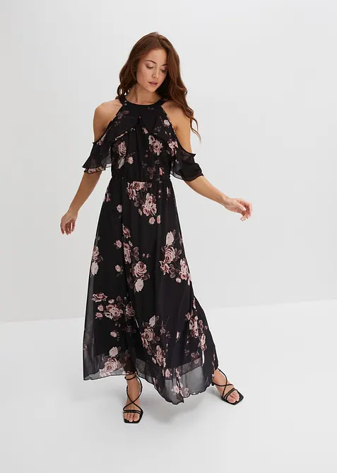 Maxikjole i mesh, bonprix